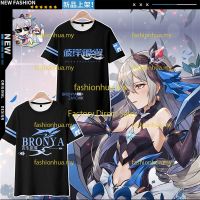 2023 new2023 New Anime Honkai Impact 3 Bronya Zaychik T Shirt Japanese Mens Fashion Women Loose 3D Printing Unisex Casual Short Sleeve Top Cosplay