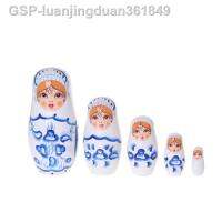 Luanjingduan361849สีตุ๊กตารัสเซีย5ชิ้น/เซ็ตงานฝีมือไม้5ชิ้นตุ๊กตาแม่ลูกดกสร้างสรรค์เพื่อการศึกษาของขวัญวันเกิดเด็ก