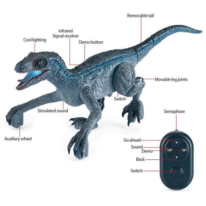 aov-rc-ไดโนเสาร์ของเล่นสำหรับของขวัญคริสต์มาสสมจริงเดินไดโนเสาร์หุ่นยนต์ของเล่น-w-ไฟ-led-และ6ชนิดคำรามเสียง-raptor-หุ่นยนต์ของเล่น-cod-จัดส่งฟรี