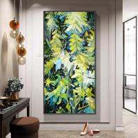 Arthyx Modern Abstract Leaves ภาพวาดสีน้ำมัน-Canvas Wall Art For Home Decor