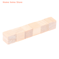 Livino 100pcs unfinished BLANK MINI DIY ไม้สแควร์ Solid cubes สำหรับ woodwork CRAFT