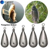 IOPOIT คุณภาพสูง Tear Drop Shot Weights น้ำหนักเพิ่มเติม ตกปลาทังสเตน Hook Connector Line Sinkers Sinker