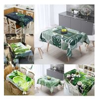 Tree Nature Pattern Tablecloth Cactus Lemon Bamboo Comfortable Waterproof Green Decorative Aesthetics Suitable For Home Party