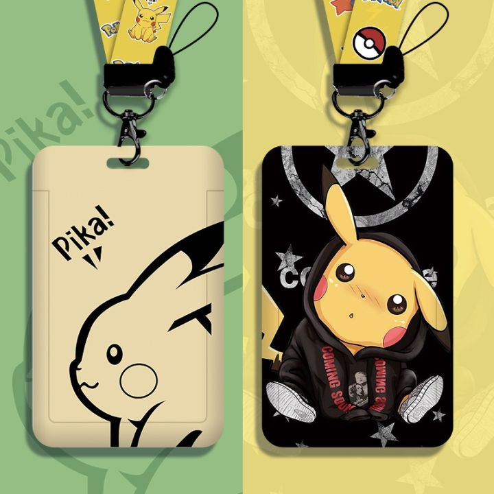 lz-pokemon-anime-card-holder-pikachu-squirtle-cartoons-figure-pvc-student-campus-card-hanging-lanyard-id-protective-case-wholesale