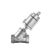 1/4" 3/8" 1/2" 3/4" 1" BSPT Female Y Shaped 304 Stainless Steel Pneumatic Actuated Angle Seat Valve Steam Gas Oil Water Plumbing Valves