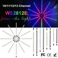 WS2812B LED Fireworks Light 10/11/12/13 Channel Round Panel WS2812 5050 RGB Individually Addressable Led Strip 10Led 15Led DC5V