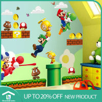 Super Mario Bros Wall Decals Sticker PVC Enfants Vinyle Mural Autocollants Murales Autocollant