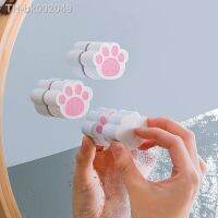 ✴ Kawaii Cat Paw Cleaning Sponge Block for Mirror Metal Surface Washbasin Scrubbers Cleaning Tools Kitchen Bathroom Gadgets