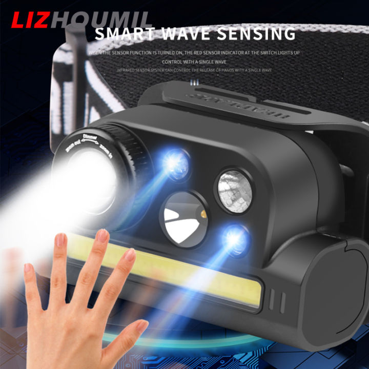 lizhoumil-ไฟฉายคาดศีรษะ-led-ipx4-4ระดับกันน้ำอเนกประสงค์-zoomable-type-c-ไฟหน้าแบบชาร์จไม้ใช้งานดี