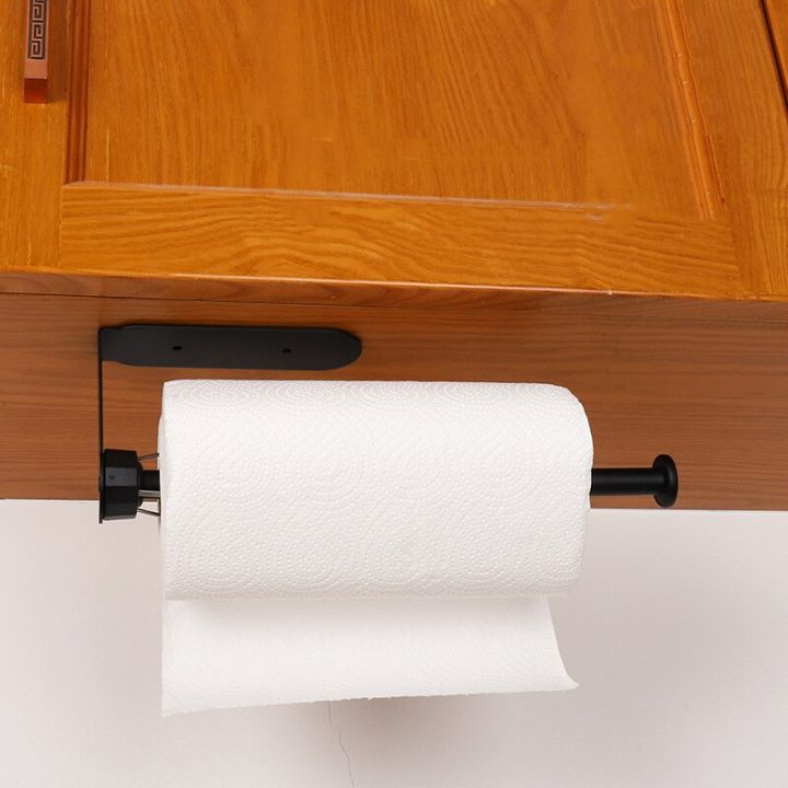 1pc-kitchen-roll-paper-holder-with-damping-effect-bath-toilet-paper-holder-wall-mounted-stainless-steel-paper-rack-bath-hardware-bathroom-counter-stor