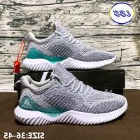 COD ◑ imoq55 store Gray-green clover Alpha running shoes casual ice silk breathable shoes men and women small coconut hiking shoes