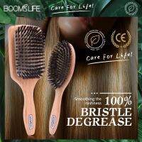 【CC】 Brosse Cheveux Boar Bristle Hair Combs for Detangle Wood HairBrush Barber Comb Scalp Massage