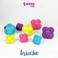 Smore and Co ของเล่นสุนัข Brioche ของเล่นลูกบอลปุ่ม [Rubber Dog Toys]