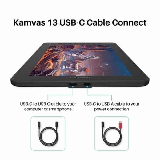 USB-C to USB-C Cable for Huion Kamvas 13 and Kamvas 22 Series
