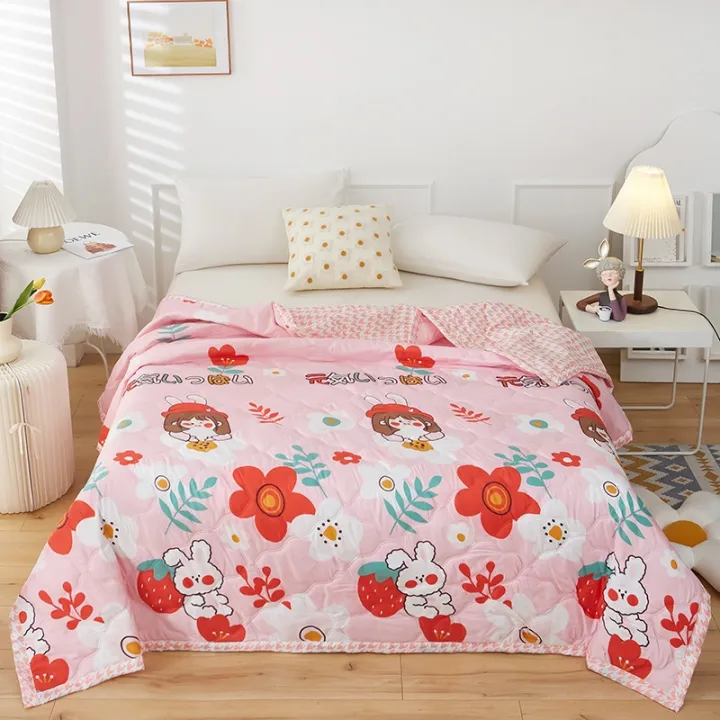 Summer Air Conditioning Quilt Quilted Lightweight Comforter Soft