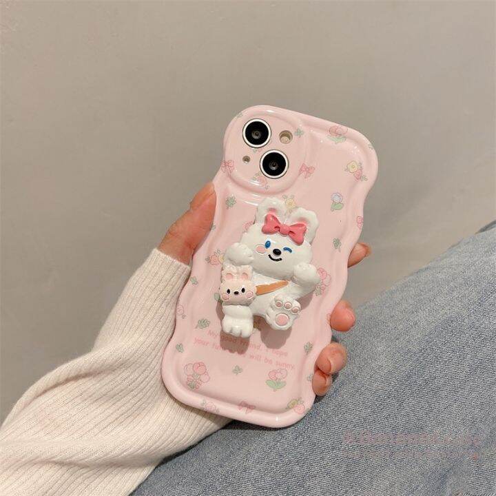 เคสโทรศัพท์มือถือ-แบบนิ่ม-ลายการ์ตูนกระต่าย-สําหรับ-iphone-14-13-12-x-xr-xs-7-8