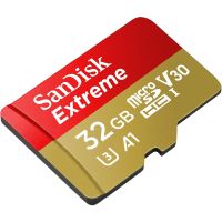 Sandisk การ์ดหน่วยความจํา 32GB Extreme microSDXC UHS-I พร้อมอะแดปเตอร์ - สูงสุด 160MB/s C10 U3 V30 4K A2 Micro SD