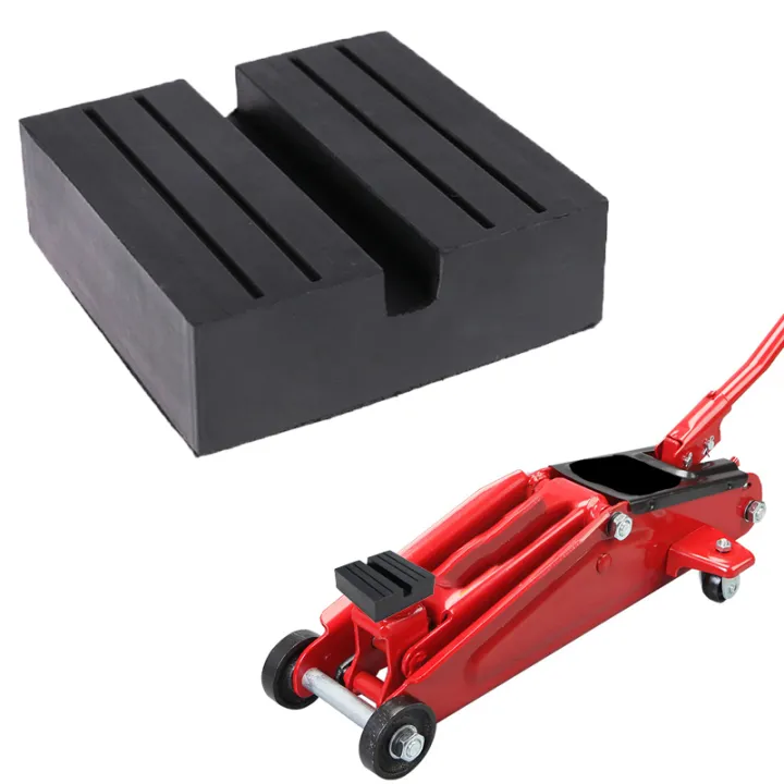 Car Lift Jack Stand Rubber Pads Square Universal Slotted Frame Rail