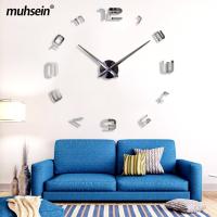 ZZOOI Muhsein New Home Decor Wall Clock 3D Numeral Wall Sticker Clock Large Acrylic Mirror DIY Clock Mute Quartz 37/47 Inch Wall Watch