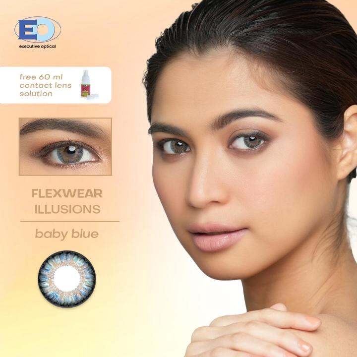 EO Flexwear Illusions Colored Contact Lenses with Free Solution Baby