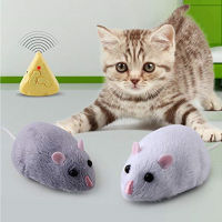 Electronic Remote Control Mouse Toys for Cats Toy Interactive Cat Teasing Plush Emulation Rat Mice 360° Rotating Toy for Dog Pet