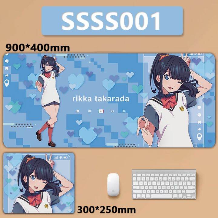 ssss-gridman-universe-dynazenon-shinjou-akane-takarada-rikka-yume-minami-xxl-large-mousepad-keyboard-pad-mouse-pad