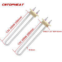 12โวลต์องค์ประกอบความร้อน1 14 "BSP DN32ทองแดงหน้าแปลนเครื่องทำน้ำอุ่นค่ายสแตนเลส200วัตต์300วัตต์ DC เครื่องทำน้ำอุ่นพลังงานแสงอาทิตย์