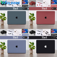 เคสแล็ปท็อป7ใน1,เคสใสผิวด้านแบบแข็งสำหรับ 2023 Apple Macbook 2022 Air 13.6 inch M2 A2681 Air Pro M1 13นิ้ว A2779 Retina 13 ชบาร์ตัวป้องกันแป้นพิมพ์ฟรี