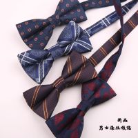 Double-layer fashion personality polyester British style Korean wedding bridegroom bow tie mens business bow tide Boys Clothing