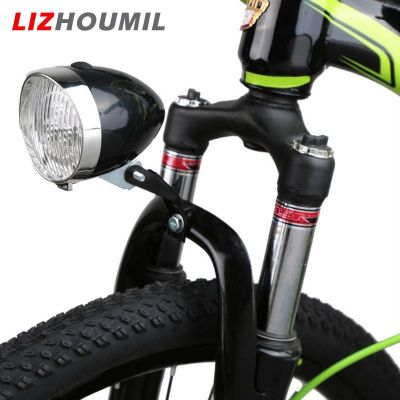 LIZHOUMIL จักรยานเสือภูเขาไฟหน้าแบบย้อนยุค3LED หลอดไฟ LED จักรยานที่ตายแล้ว Lampu Lalat ล้าสมัย