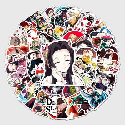 hotx【DT】 10/50PCS New Anime Demon Slayer Vsco Sticker Kimetsu No Yaiba Skateboard Luggage Motorcycle Kid Boy