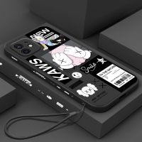 ☾❃❒ เคส TPU นิ่ม กันกระแทก ลายแบรนด์ Kaws พร้อมสายคล้อง สําหรับ iPhone 13 12 11 Pro 13 Mini X XR XS Max 6 6s 7 8 Plus SE 2020