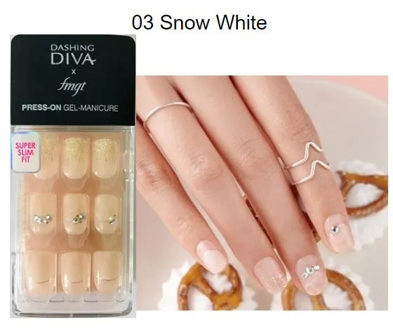 The Face Shop Dashing Diva X fmgt Magic Press nail tips - 03 Snow White |  Lazada Singapore