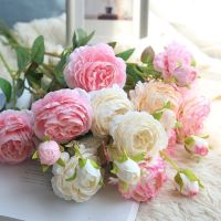 [COD] peony single simulation flower rose wedding decoration home living room floor-to-ceiling dried silk