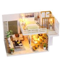 DIY DollHouse Wooden Doll Houses Miniature Doll House Furniture Kit Toys Casa for Children Christmas Gift Doll Furniture Cottage