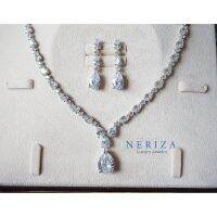 Neriza Jewelry/ เครื่องประดับเจ้าสาวเกรดพรีเมี่ยม ประกายไฟเทียบเท่าเพชรแท้แยกไม่ออก จัดส่งฟรี พร้อมกล่อง NSW009