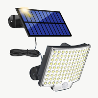 106318LED พลังงานแสงอาทิตย์ Super Bright Floodlight กันน้ำกลางแจ้ง3โหมดมนุษย์ Induction Solar Garden Light Yard โคมไฟโรงรถ