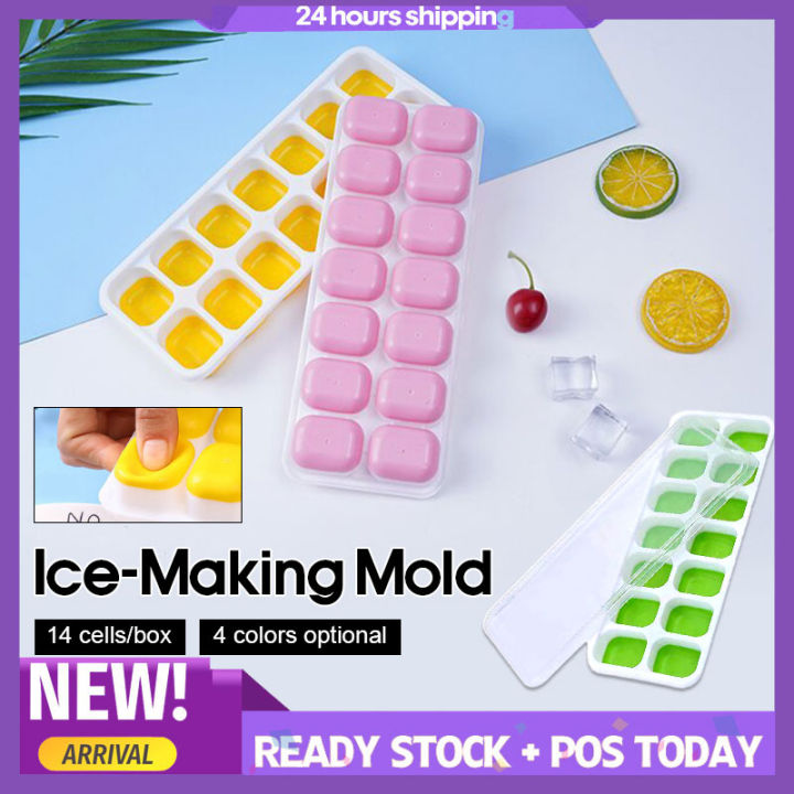 14 Holes Silicone Ice Tray Ice Cube Maker Baby Food Puree Mold