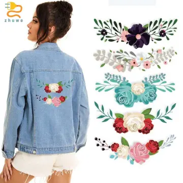 Flower Patches Set Iron On Applique Stickers For Clothing, Bags