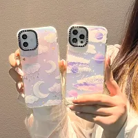 เคสสำหรับ iPhone 14 13 12 11 Pro Max X XR Xs Max 8 7 Plus SE 2020ดวงดาวบนท้องฟ้าเลเซอร์ IMD เคสโทรศัพท์ฝาครอบป้องกันนิ่มใส