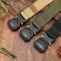 FRALU Tactical belt Military high quality Nylon mens training belt metal multifunctional buckle outdoor sports hook new