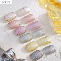 SDINA สีทาเล็บทำเล็บแบบกึ่งถาวรแฟชั่นแช่เจลยูวีเคลือบเงาเจลด้ายไข่มุกเคลือบเงาเจลเคลือบเงาเล็บฤดูใบไม้ร่วงฤดูหนาว