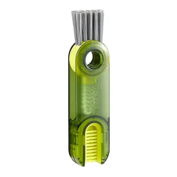  Grand Kitchen 3 in 1 Cleaning Brush,Baby Bottle Cleaning Brush,3  in 1 Multi-Functional Silicone Baby Bottle Brush Cleaner with Stand,3 in 1 Tiny  Bottle Cup Lid Detail Brush -1pcs Green : Baby