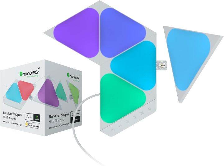 Nanoleaf Shapes Triangles mini Smarter Kit [5 Panels] | Lazada.co.th