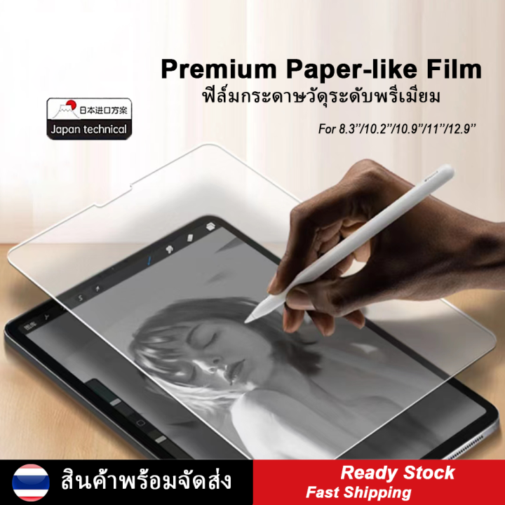 ฟิล์มกระดาษสำหรับ iPad 8.3’’/10.2’’/10.9’’/11’’/12.9’’, Paper Like