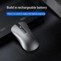 2023 Aluminum Alloy Wireless Mouse Rechargeable Mute Laptop Desktop Computer Convenient Dual-Mode Mouse