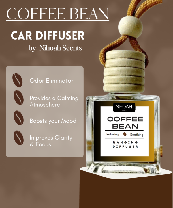 Car freshener hanging air diffuser Coffee auto perfume deodorizer Oil