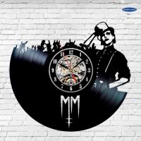 Hot sell Marilyn Manson Handmade Wall Vinyl Record Clock Gift Rock Wedding Music Lyrics saat