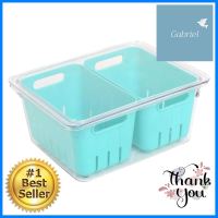 กล่องจัดเก็บในตู้เย็นมีฝา พร้อมตะกร้า 2 ใบ KECHREFRIGERATOR STORAGE BOX WITH LID AND 2 BASKETS KECH **สินค้าแนะนำ**