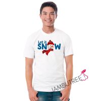 เสื้อยืดผ้าฝ้ายเสื้อยืดผ้าฝ้าย เสื้อยืดคริสต์มาสJambutree Funny Merry Christmas Party Celebration Snowman Let It Snow Fashion Unisex Gr